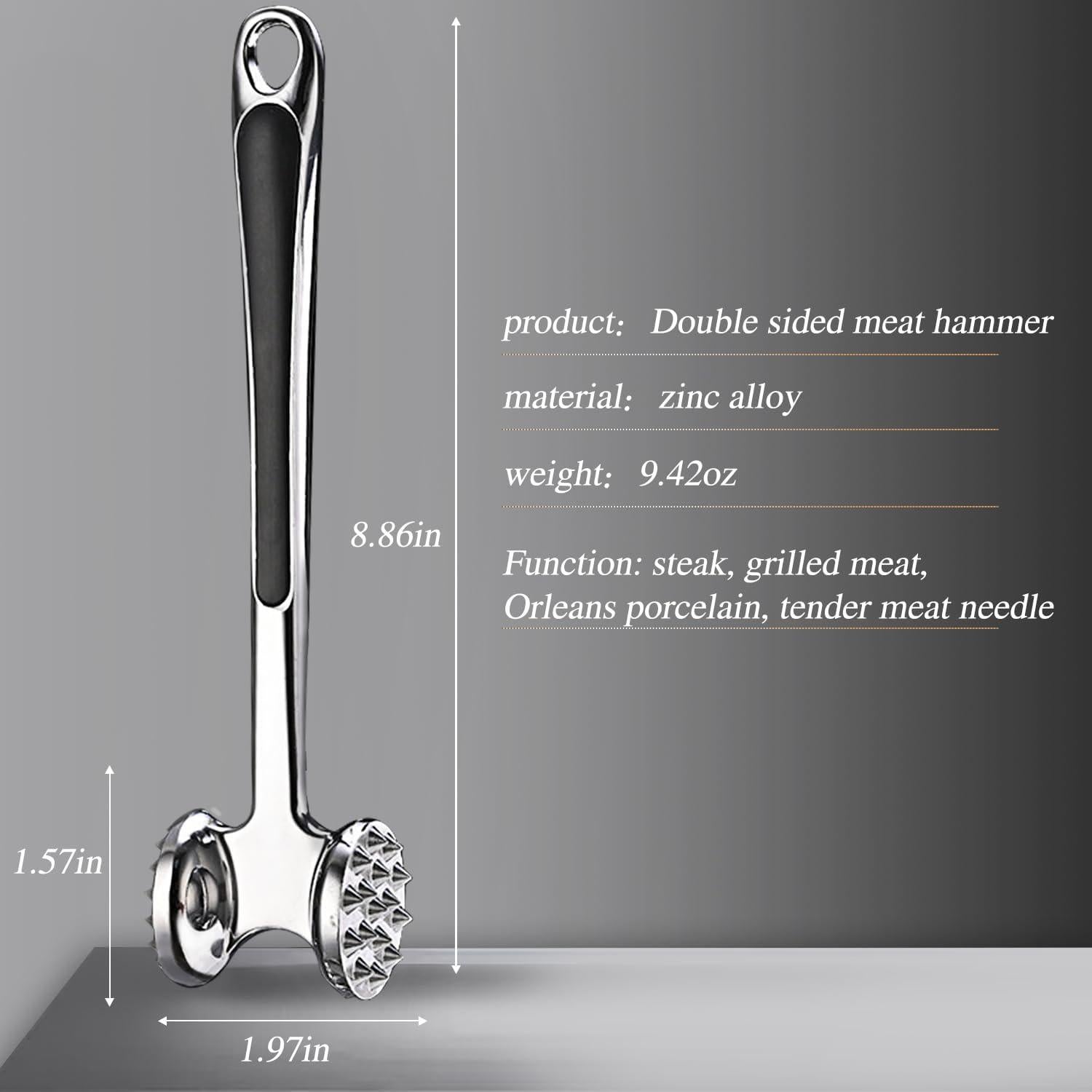 Set de 2 Piezas Ablandador de Carne MJHHYT - Mazo y Agujas