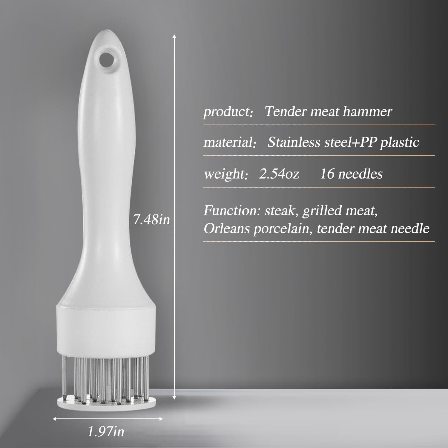 Set de 2 Piezas Ablandador de Carne MJHHYT - Mazo y Agujas