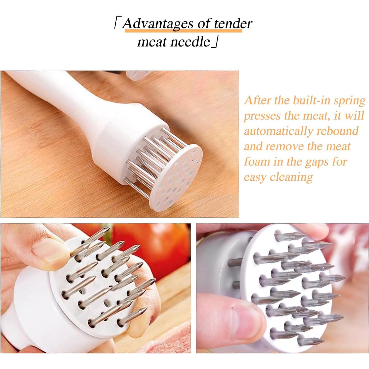 Set de 2 Piezas Ablandador de Carne MJHHYT - Mazo y Agujas