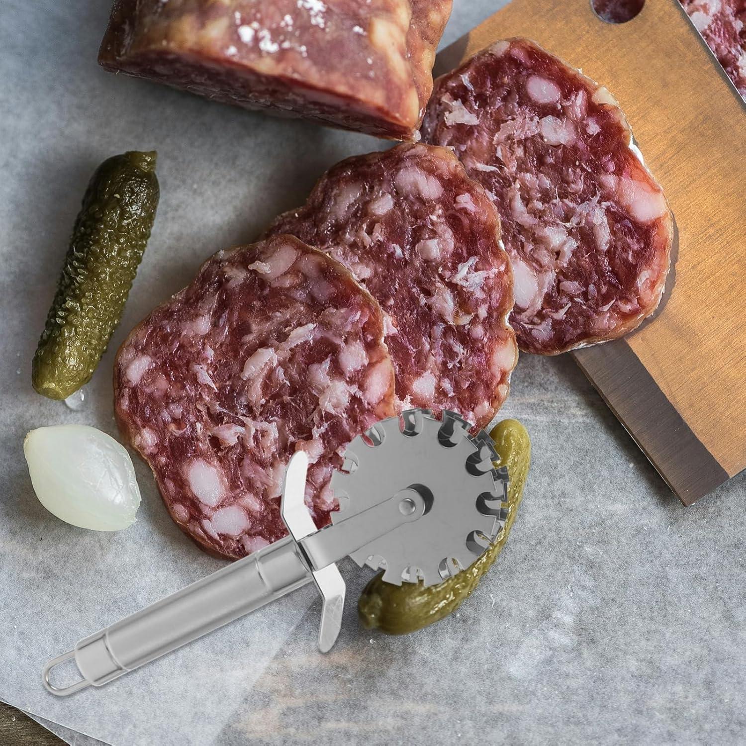 Rodillo Ablandador de Carne Acero Inoxidable STOBAZA 5 Ruedas