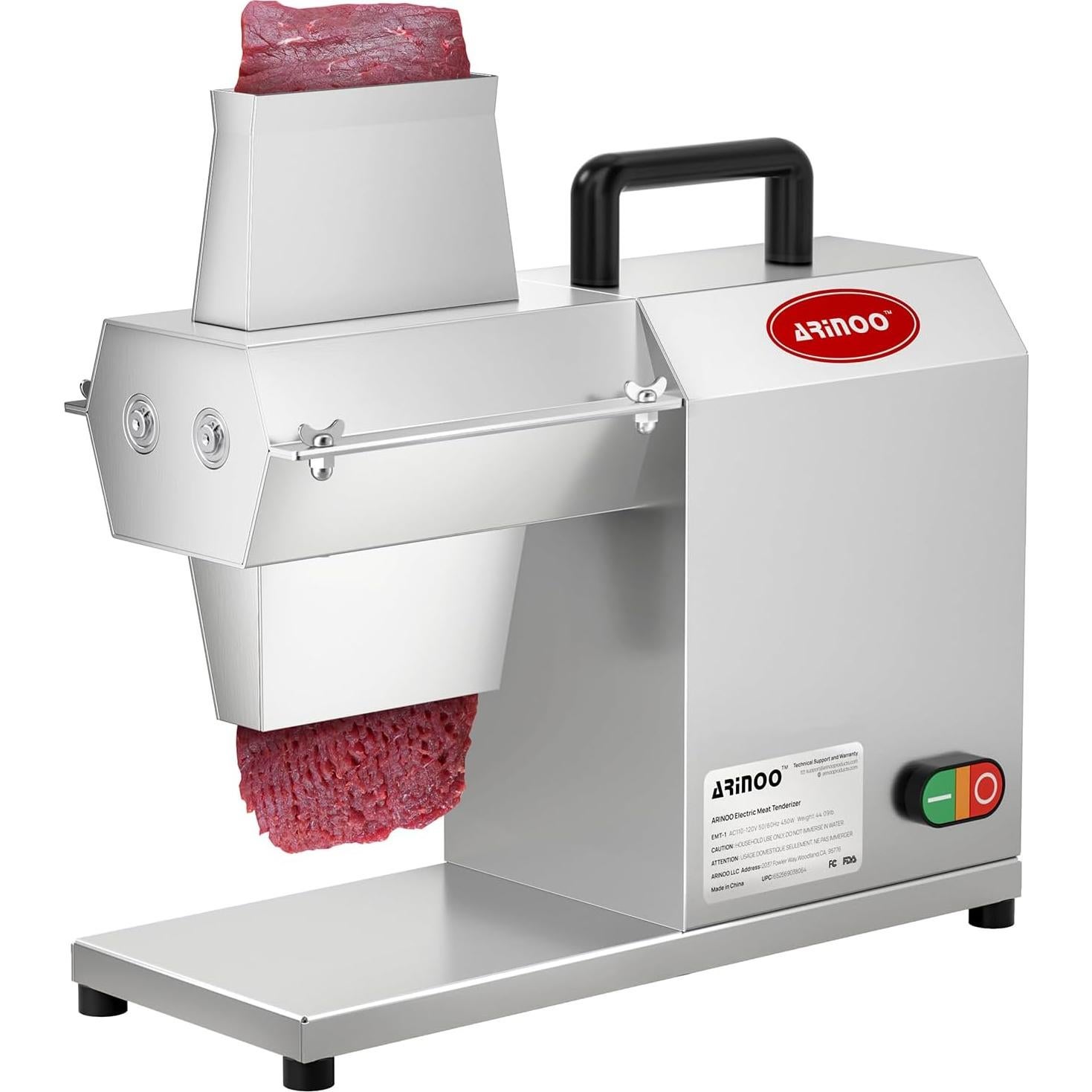 Ablandador de Carne Eléctrico ARINOO 450W con 54 Cuchillas