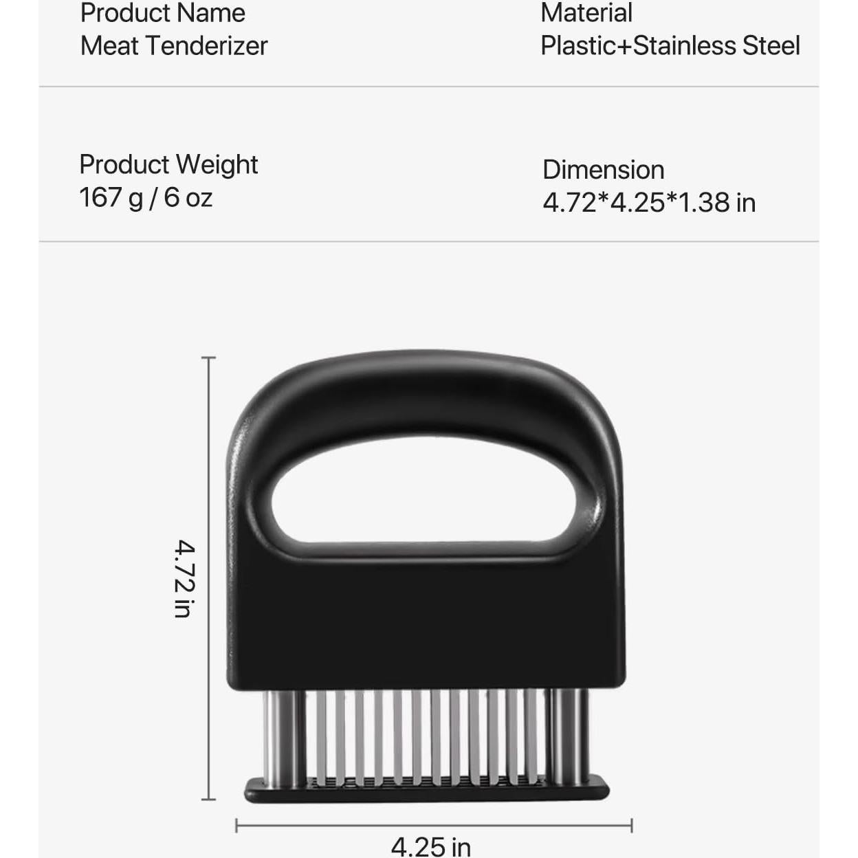 Herramienta para Ablandar Carne XUXSO 48 Cuchillas Acero Inoxidable
