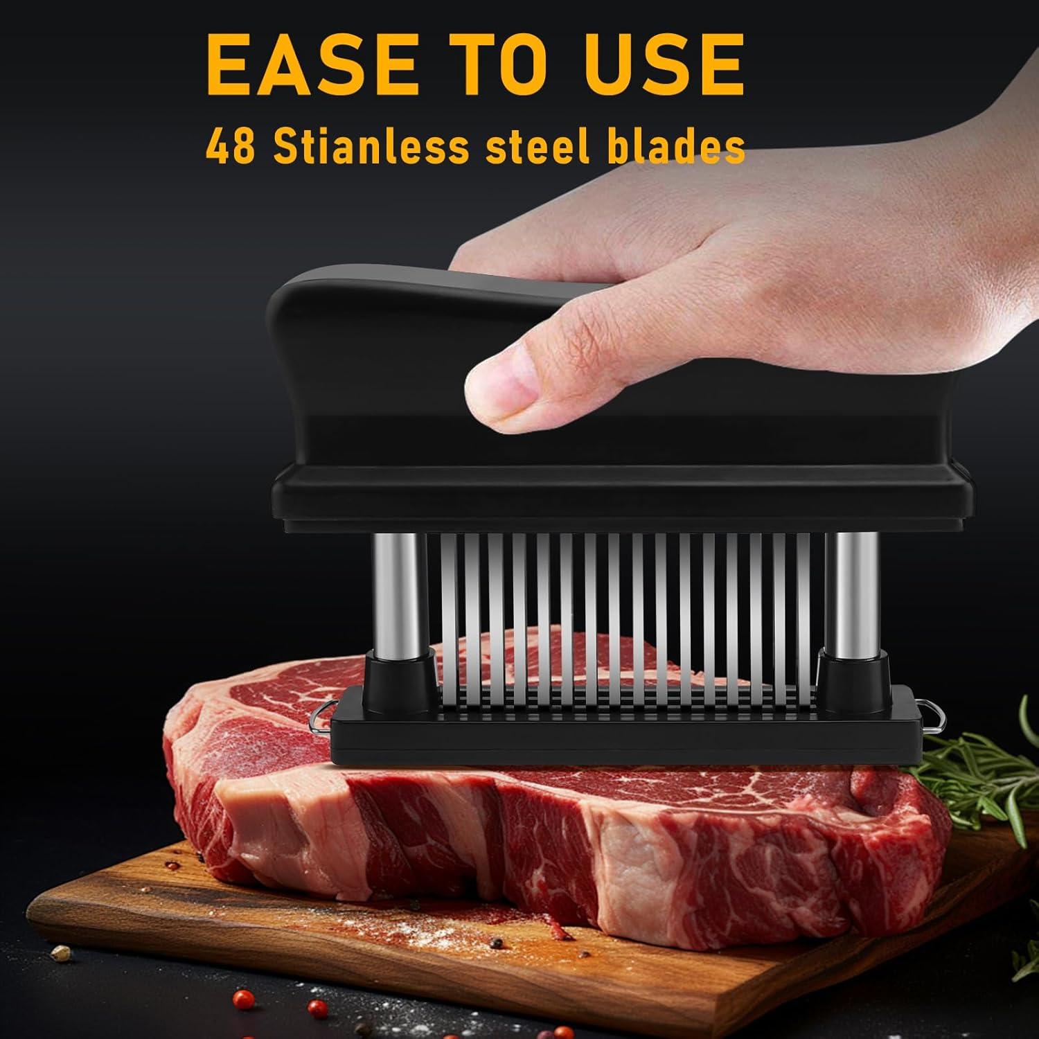 Ablandador de carne ZMYTHOPIA con 48 agujas de acero inoxidable