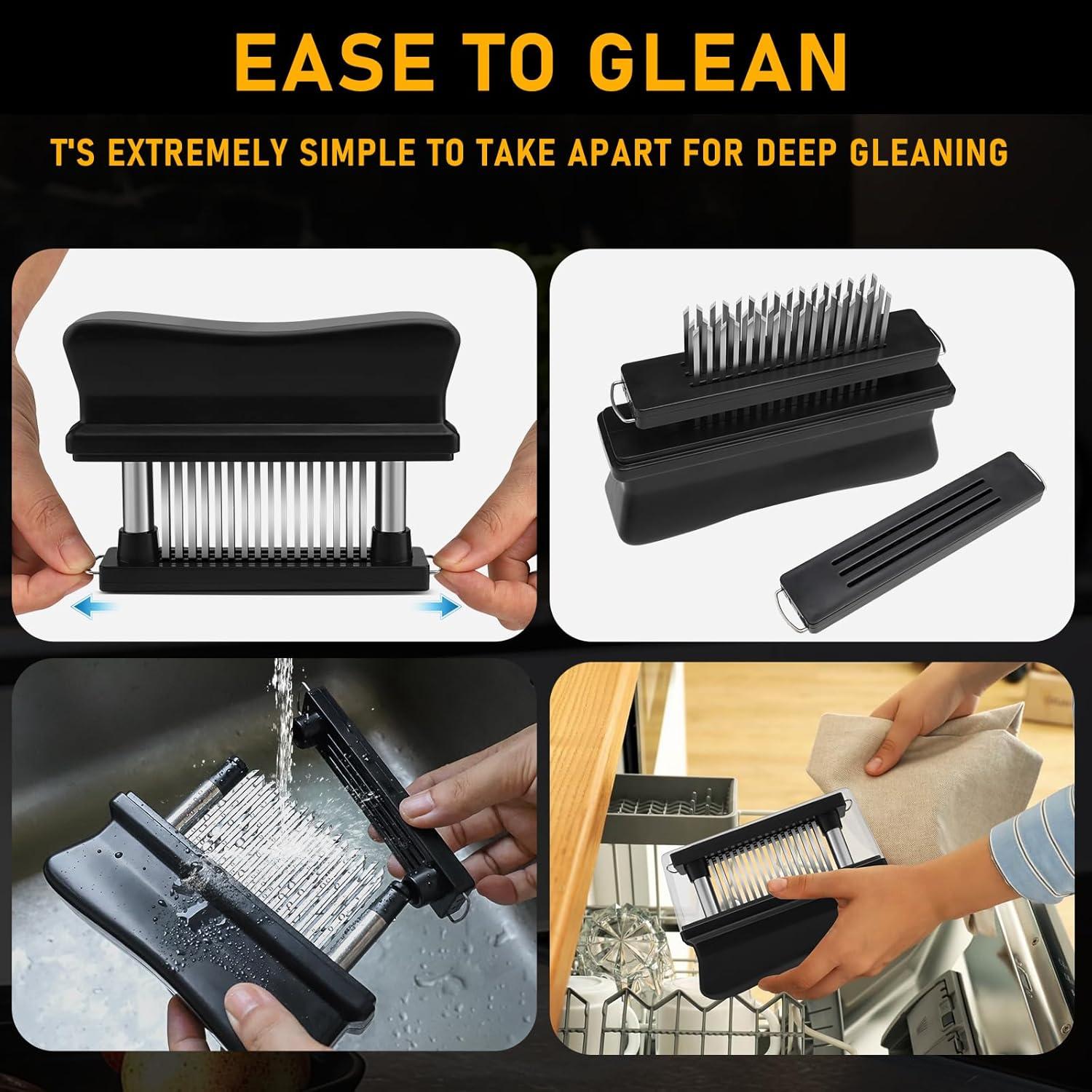 Ablandador de carne ZMYTHOPIA con 48 agujas de acero inoxidable