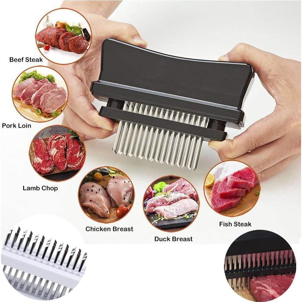 Ablandador de carne ZMYTHOPIA con 48 agujas de acero inoxidable
