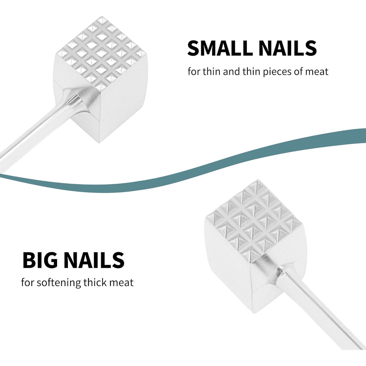 Mazo Ablandador de Carne VOCOSTE de Aluminio Doble Cara 19x4cm