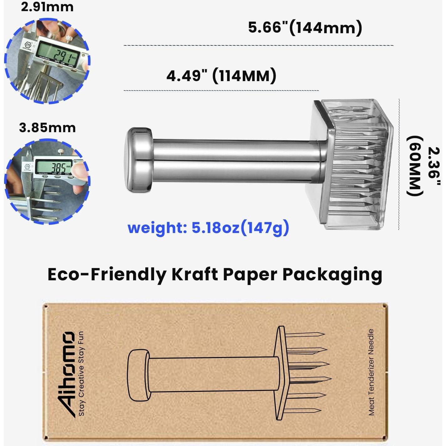 Ablandador de Carne Aihomo Acero Inoxidable 304 18 Agujas