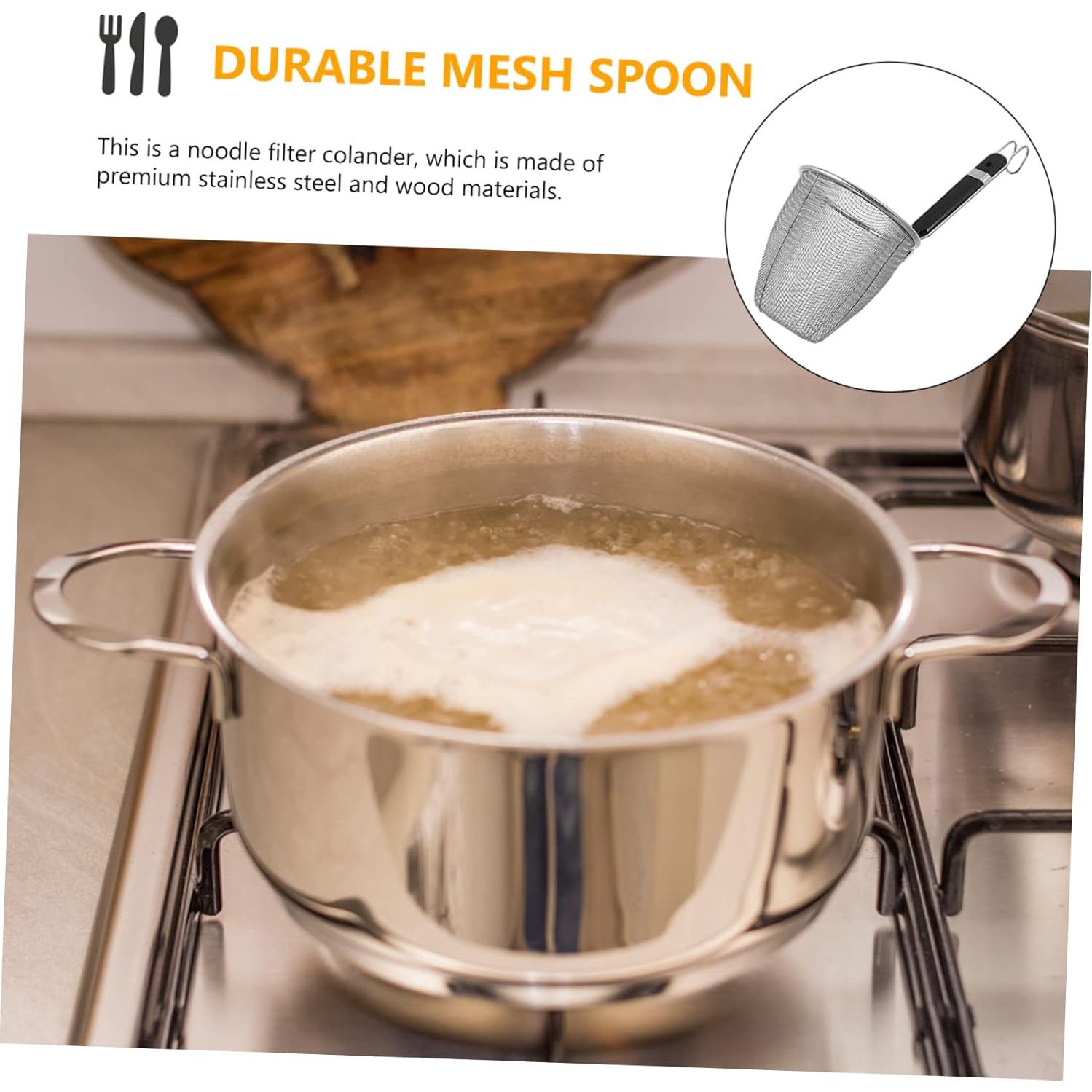 Colador de Acero Inoxidable con Mango Largo 34cm