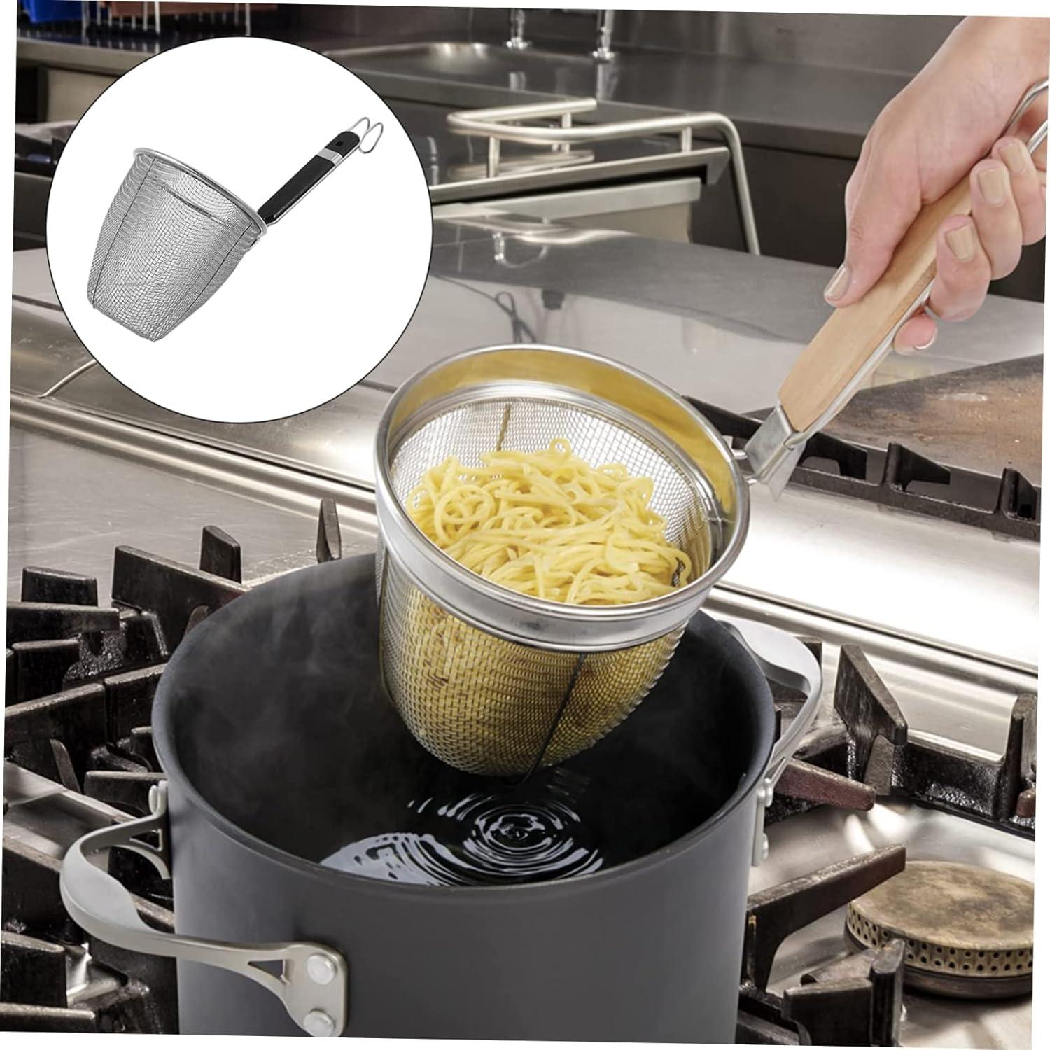 Colador de Acero Inoxidable con Mango Largo 34cm
