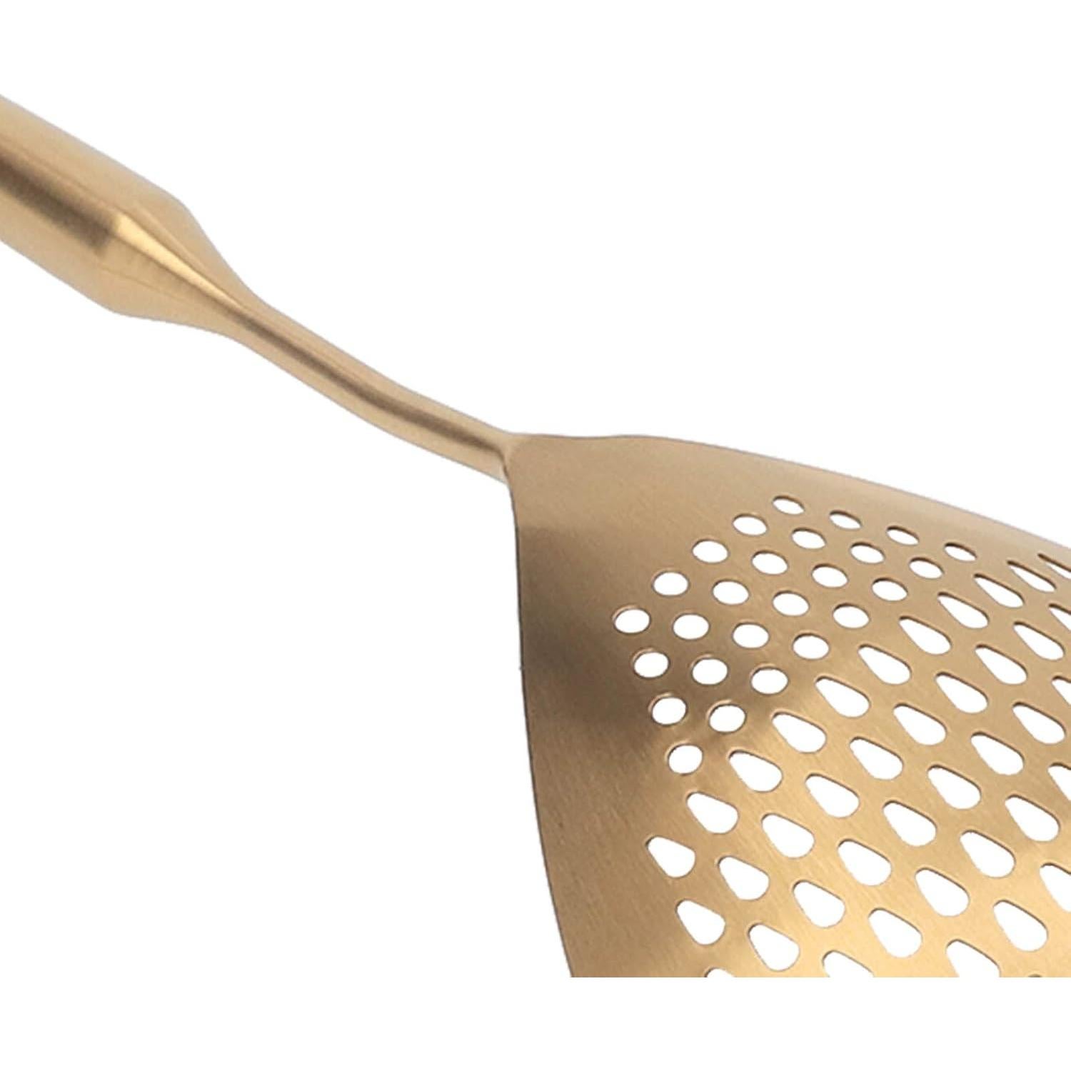 Cucharón Colador de Acero Inoxidable WOHPNLE 40x14.5cm Dorado