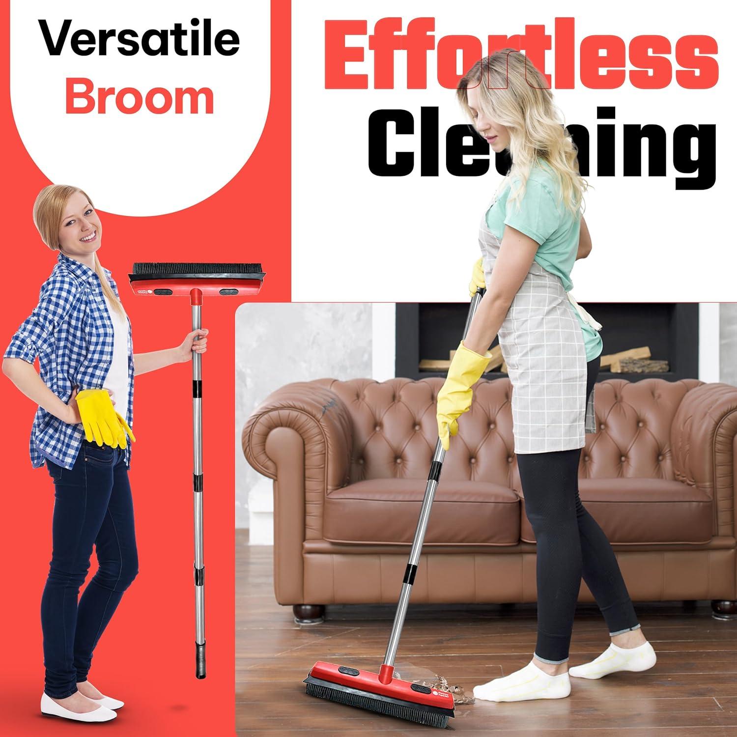 Escoba Híbrida Petme Tender para Pelo de Mascota - Mango Ajustable