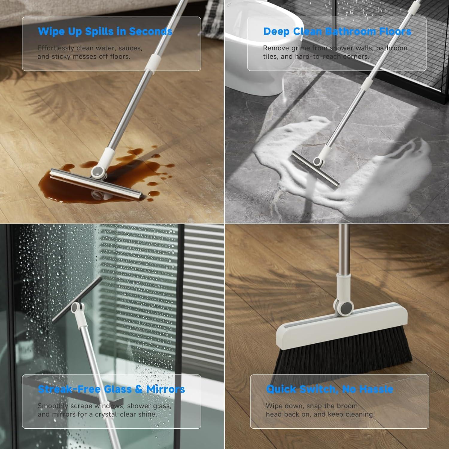 Juego de Escoba y Recogedor HACHWAIZZ con Limpiador 3 en 1