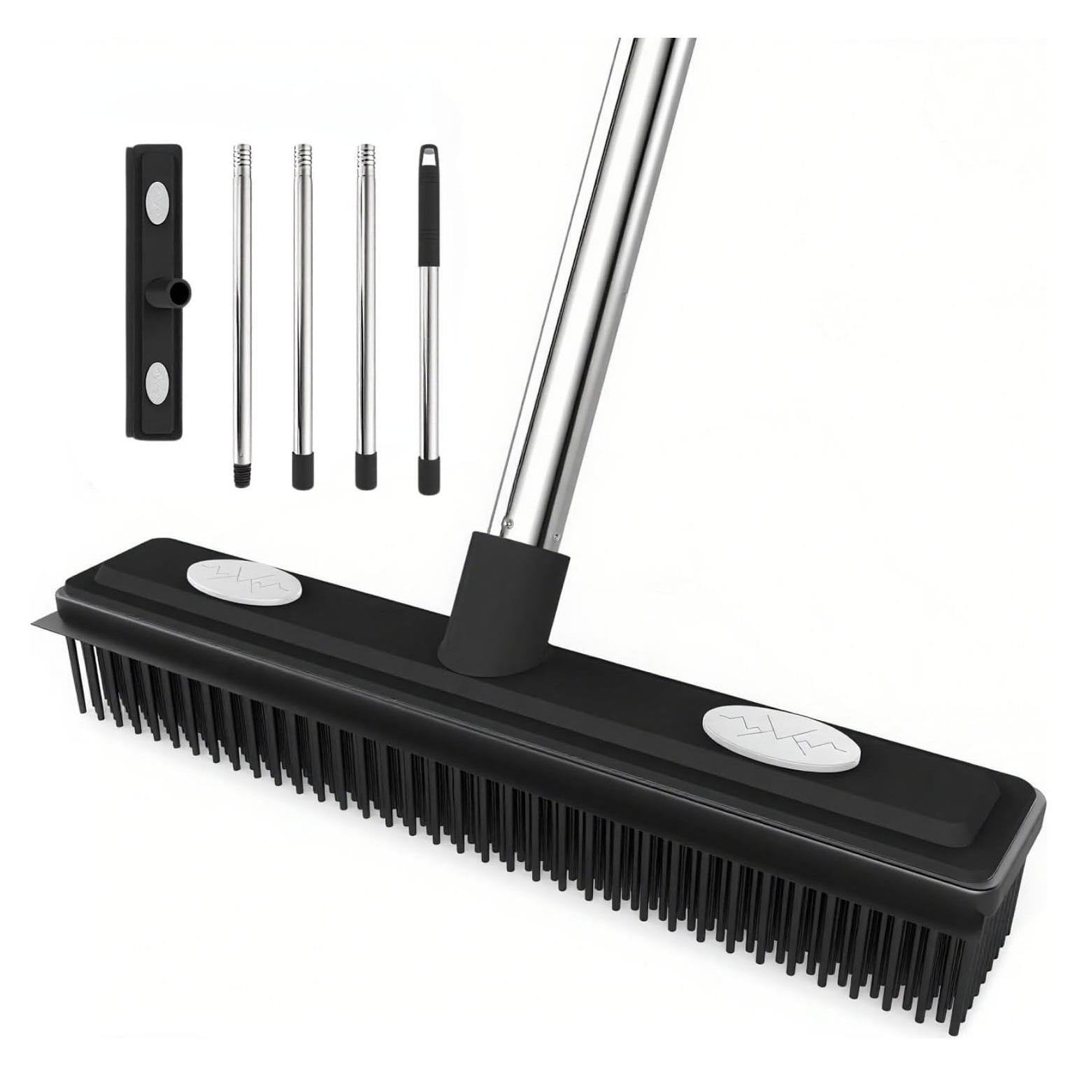 Escoba de goma Thamtu con limpiaparabrisas 2 en 1 para mascotas