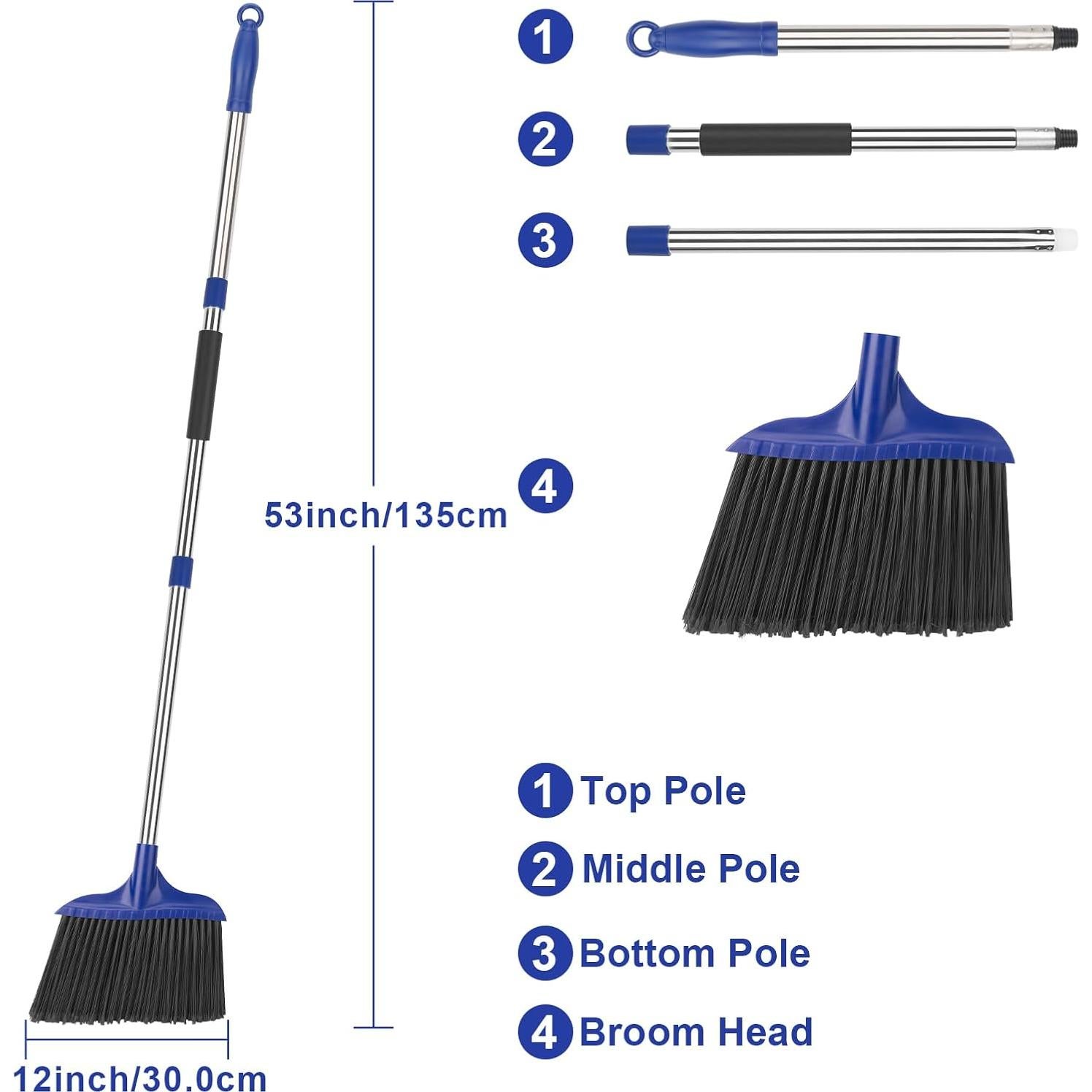 Escoba Angular KeFanta 2 Pack Alta Resistencia 134.62 cm