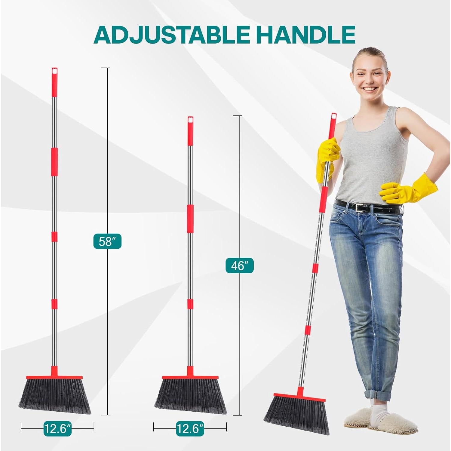 Escoba de Uso Pesado PBHEPJ con Mango de Acero 147 cm