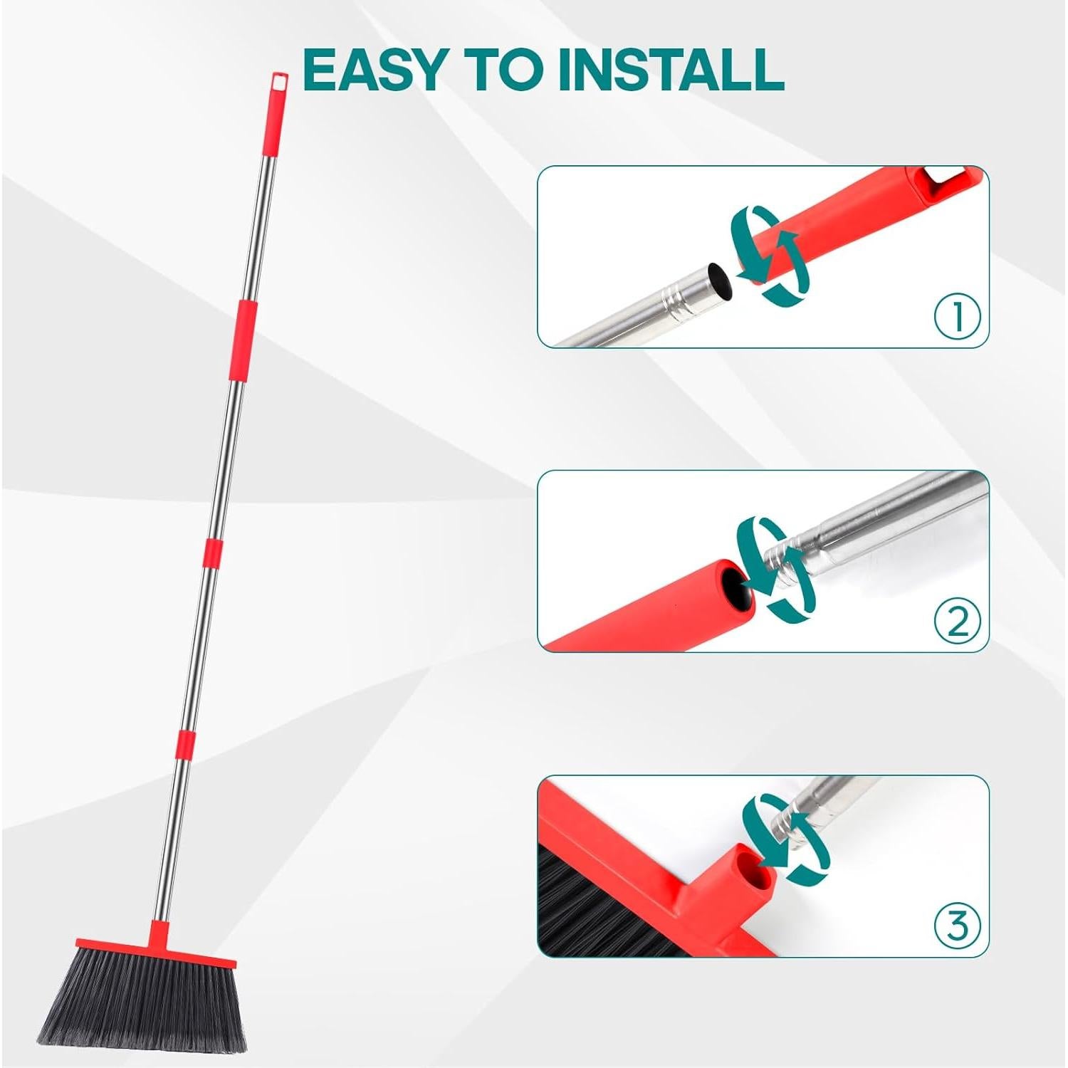 Escoba de Uso Pesado PBHEPJ con Mango de Acero 147 cm