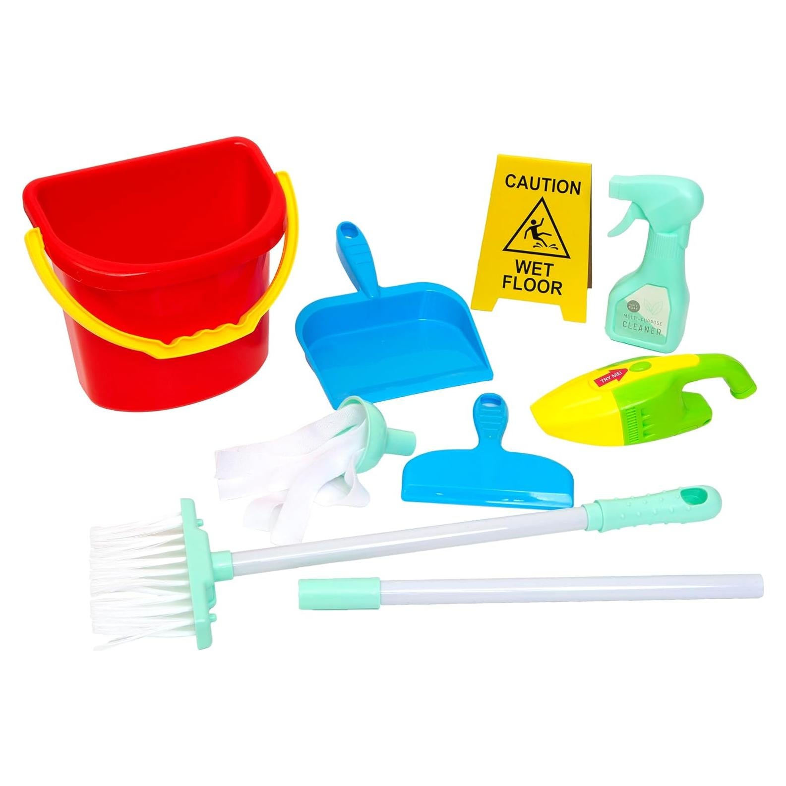 Juego de Limpieza 8 Piezas Boley - Escoba, Mopa, Aspiradora
