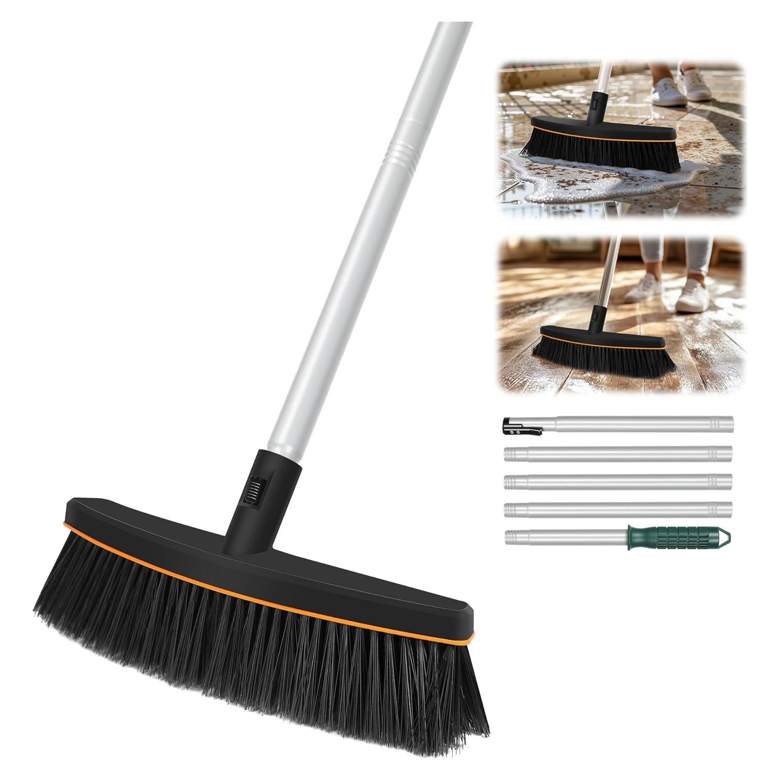 Escoba de Empuje ORIENTOOLS 15" para Exteriores con Mango 65"