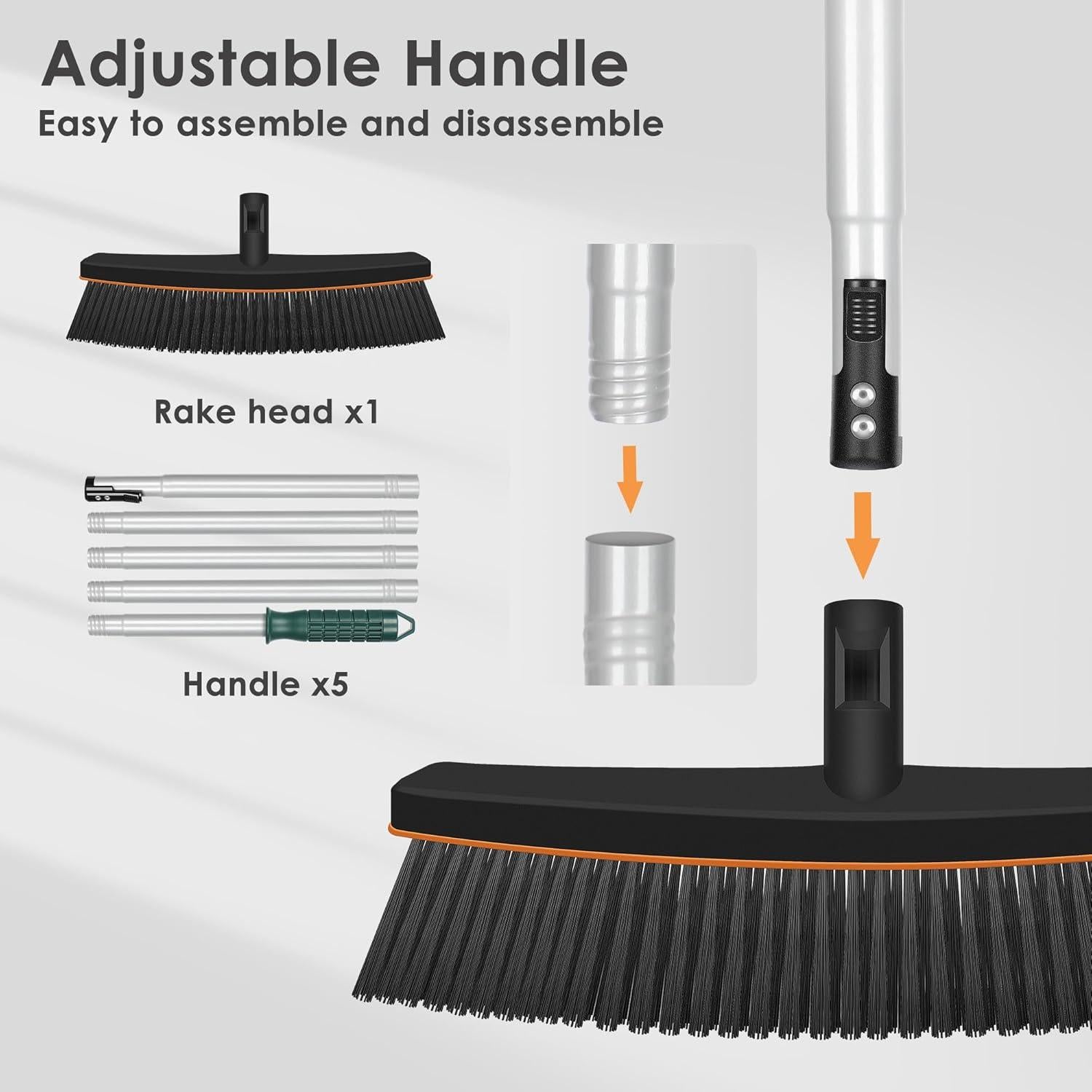 Escoba de Empuje ORIENTOOLS 15" para Exteriores con Mango 65"