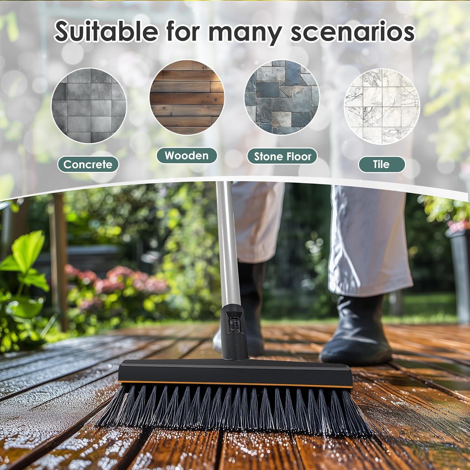 Escoba de Empuje ORIENTOOLS 15" para Exteriores con Mango 65"