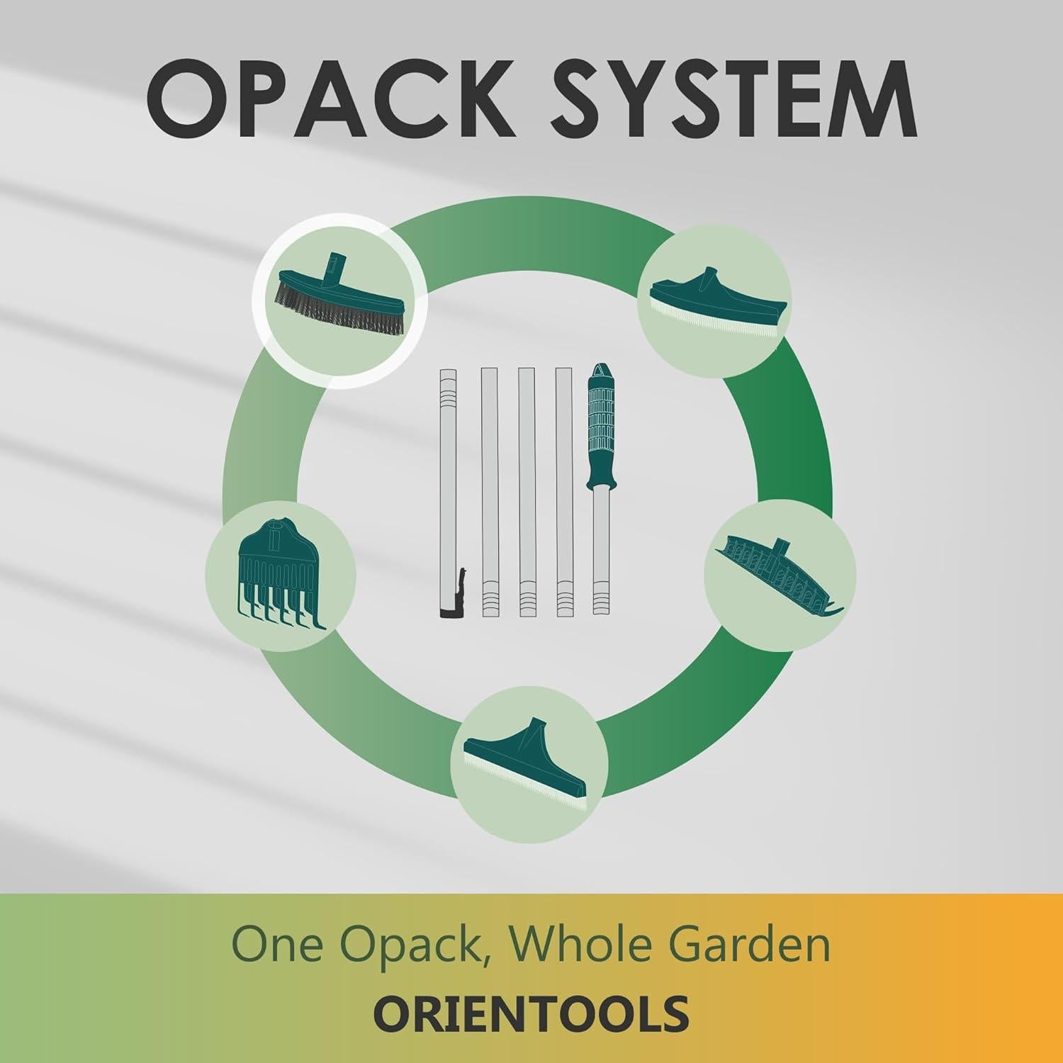 Escoba de Empuje ORIENTOOLS 15" para Exteriores con Mango 65"