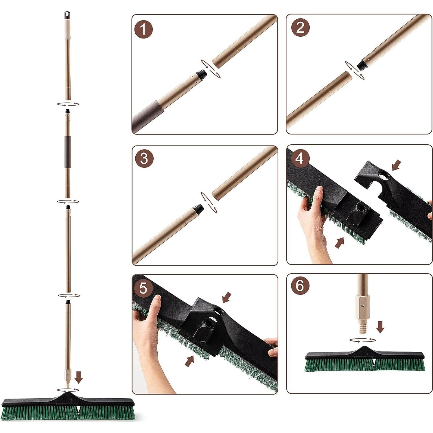 Escoba de Empuje Eyliden 61 cm Alta Resistencia Verde