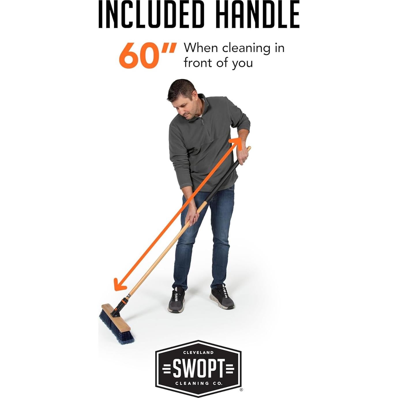 Limpiador de Suelos SWOPT 60 cm + Mango de Madera 150 cm