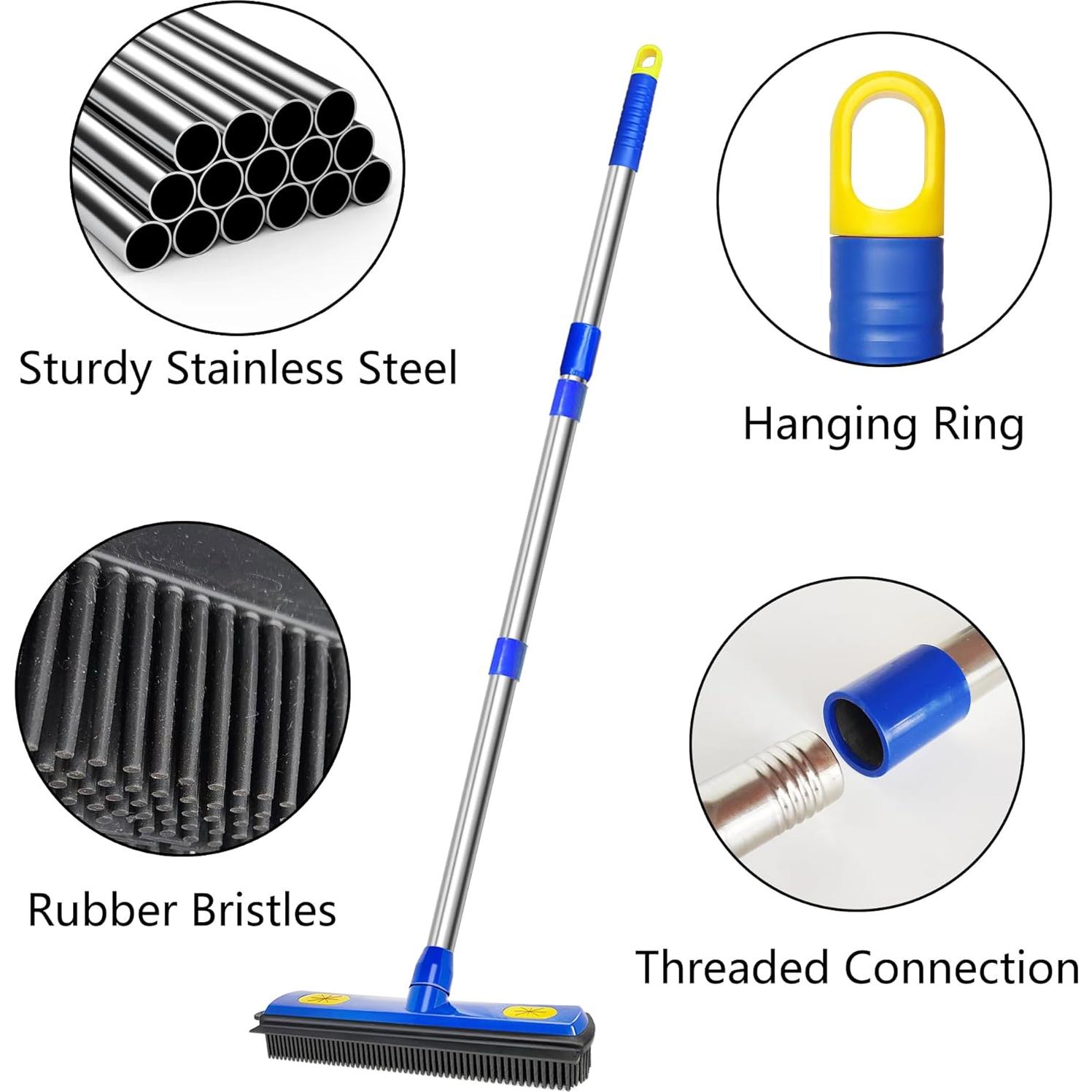 Escoba Quitapelos AODOZO con Mango Telescópico 147 cm