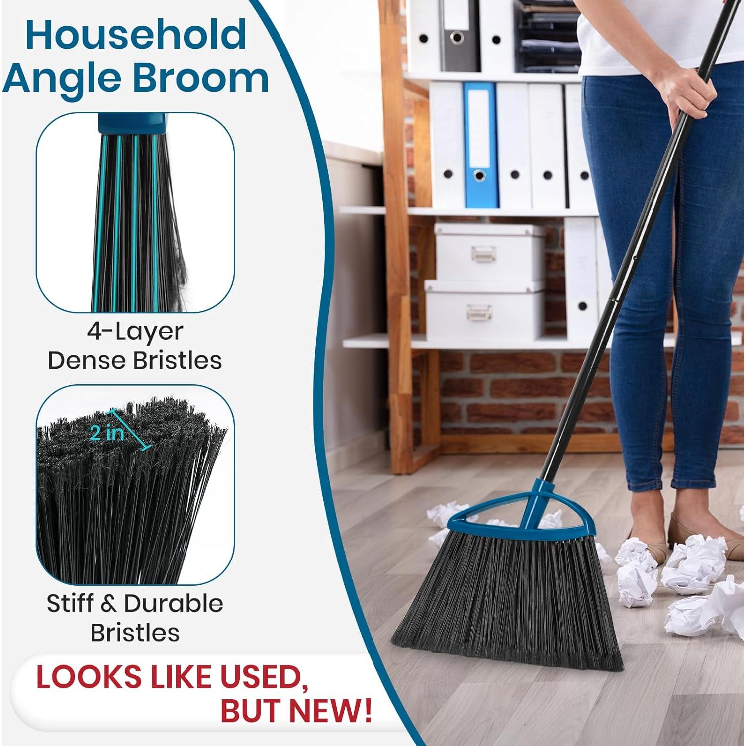 Escoba Exterior MAVRIZ JQ08-1 con Mango Largo 152 cm y Cerdas Rígidas