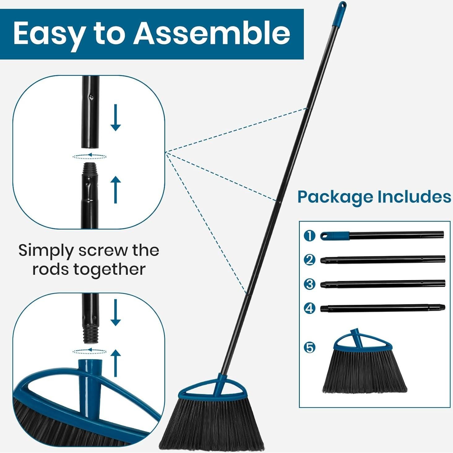 Escoba Exterior MAVRIZ JQ08-1 con Mango Largo 152 cm y Cerdas Rígidas