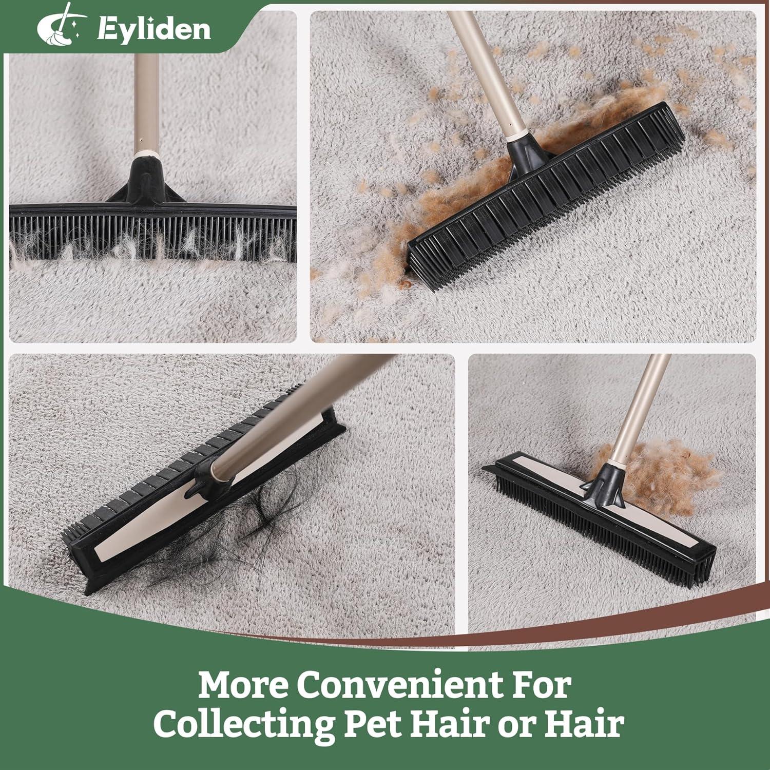 Rastrillo de Alfombra Eyliden 2 en 1 con Mango Telescópico 137 cm