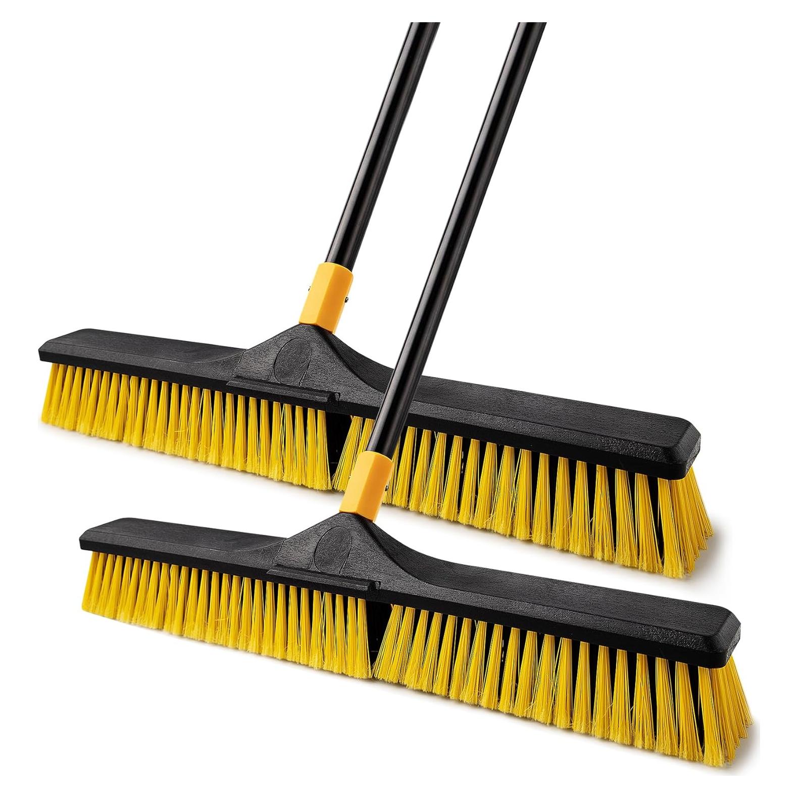 Escoba de Empuje Yocada 61 cm con Cerdas Rígidas - 2 Piezas