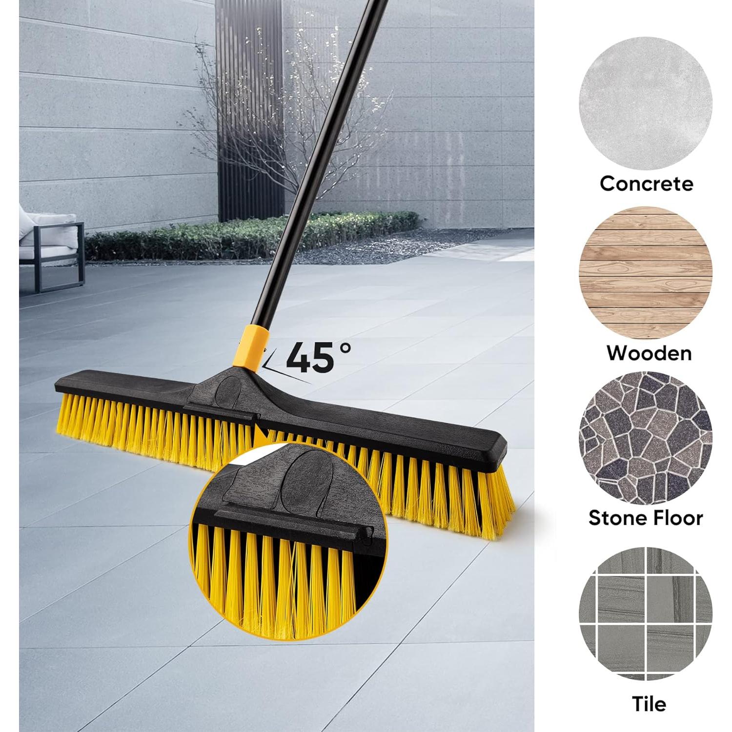 Escoba de Empuje Yocada 61 cm con Cerdas Rígidas - 2 Piezas