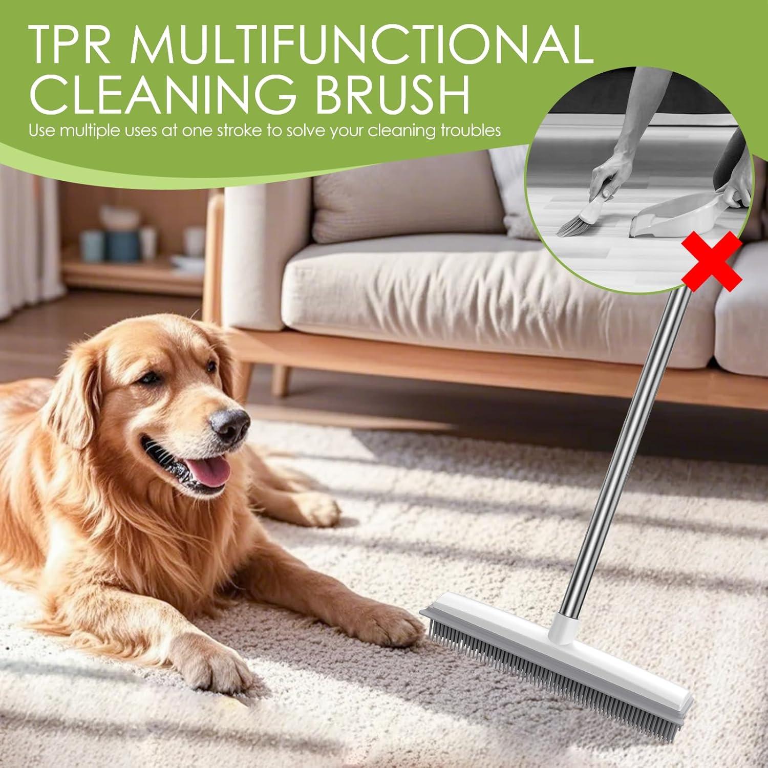 Escoba de Goma Broomwiz para Pelo de Mascota con Mango Ajustable