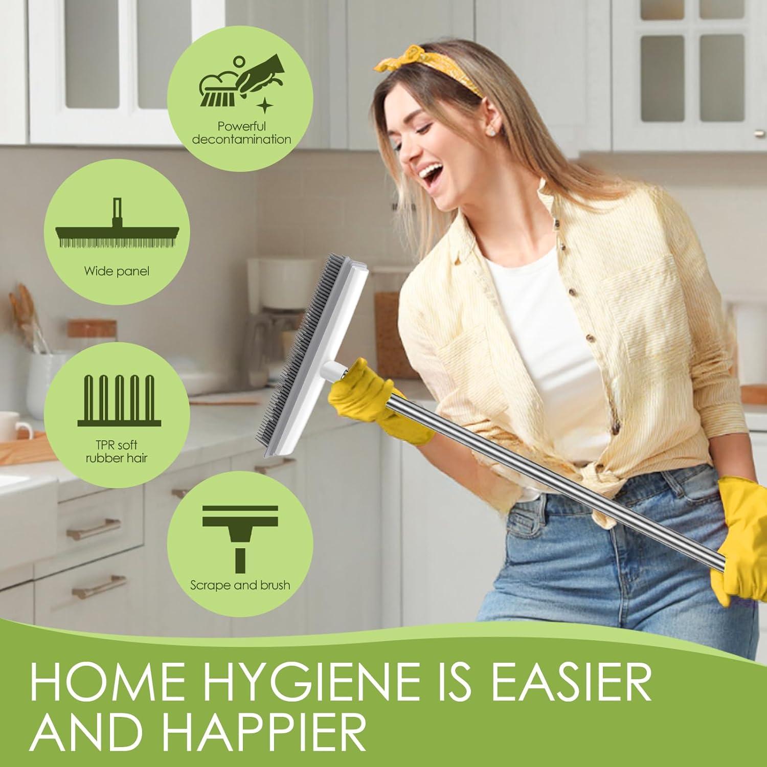 Escoba de Goma Broomwiz para Pelo de Mascota con Mango Ajustable