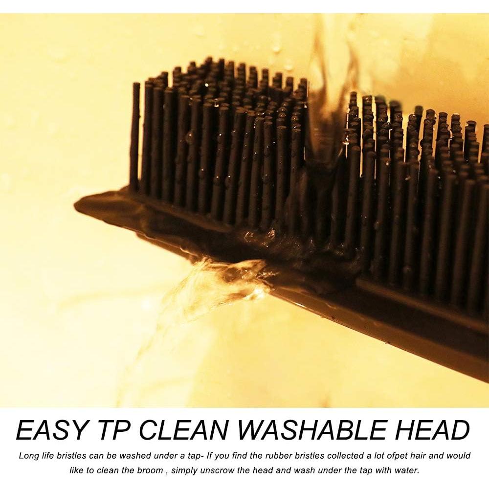 Escoba de goma GLOYY para pelo de mascotas, ajustable 30-140 cm