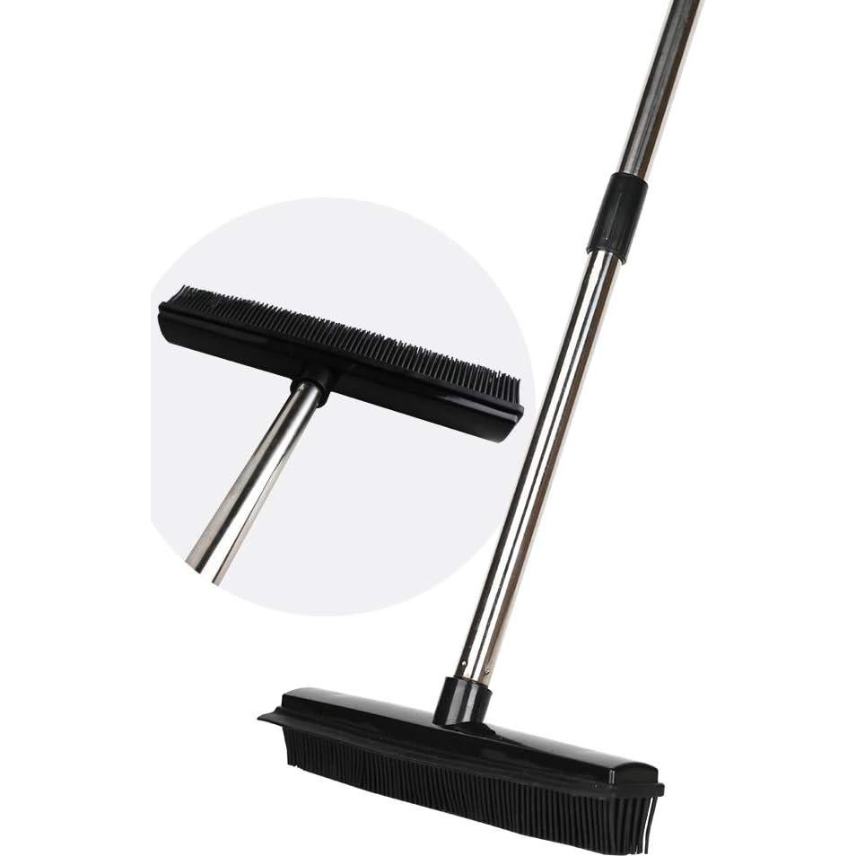 Escoba de goma GLOYY para pelo de mascotas, ajustable 30-140 cm