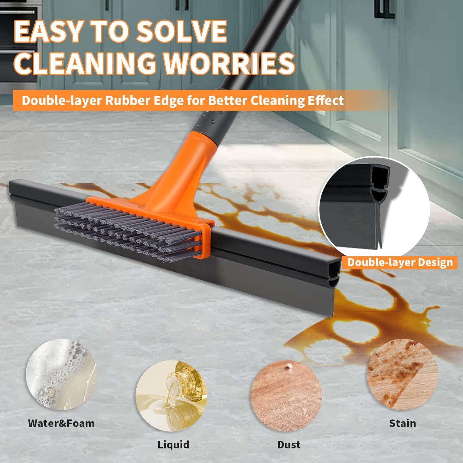 Raspador de Piso de Goma SOBONNE 40.64 cm con Mango de 157.48 cm