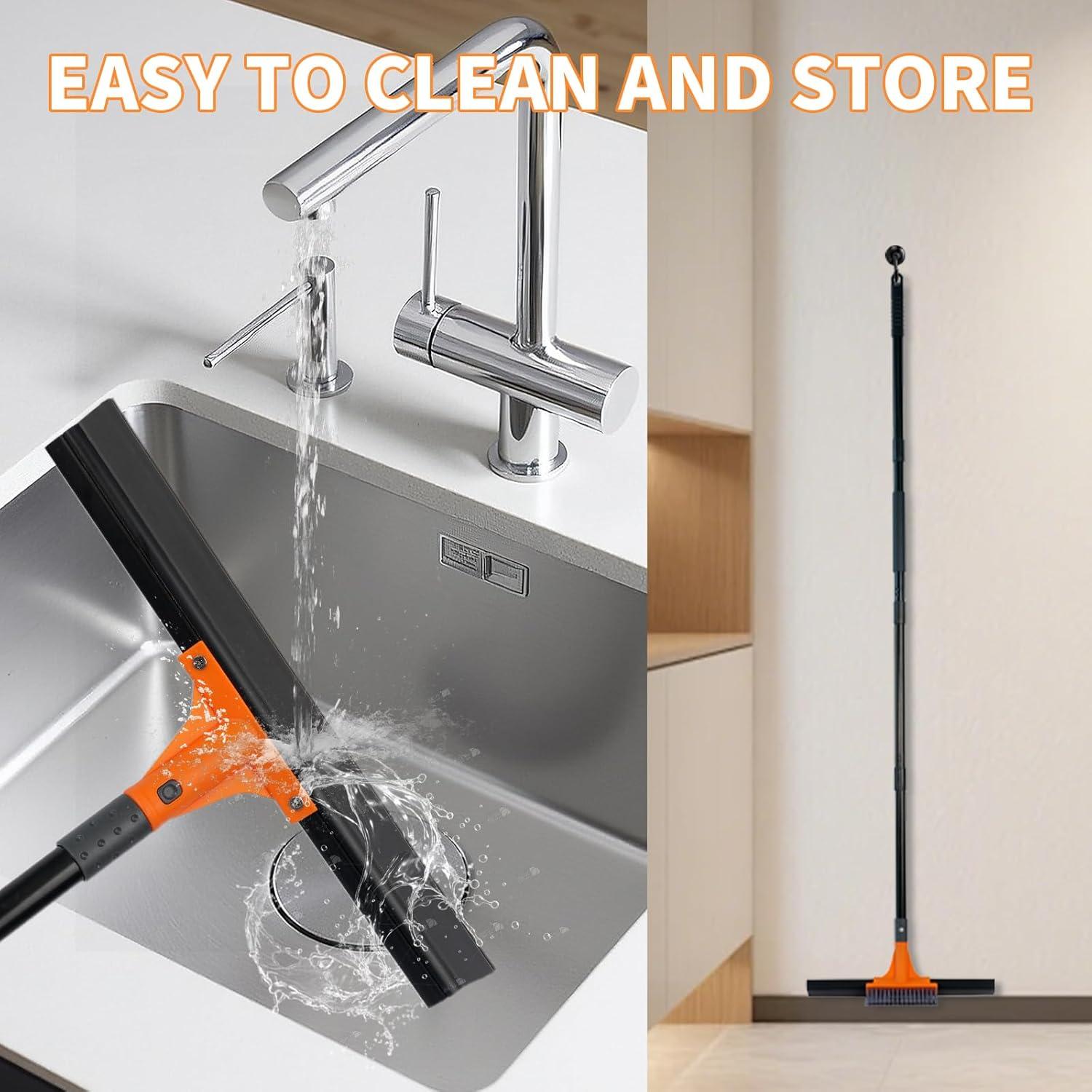 Raspador de Piso de Goma SOBONNE 40.64 cm con Mango de 157.48 cm