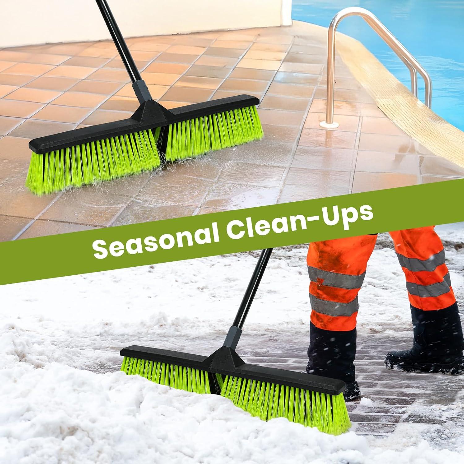 Escoba de Empuje KalTell 61 cm con Mango de 160 cm para Exteriores