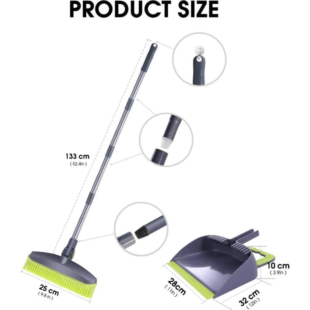 Juego de escoba ajustable Hagllkrl Songte 0002 con recogedor