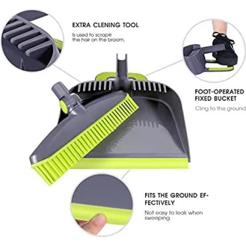 Juego de escoba ajustable Hagllkrl Songte 0002 con recogedor