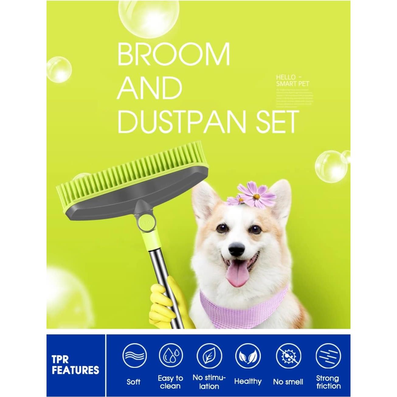 Juego de escoba ajustable Hagllkrl Songte 0002 con recogedor