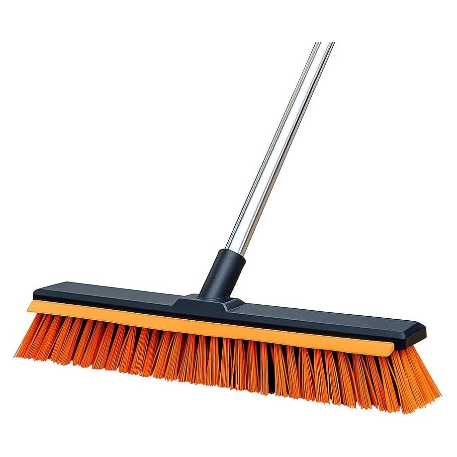 Escoba Exterior Genérico 48cm con Mango de 132cm y Raspador