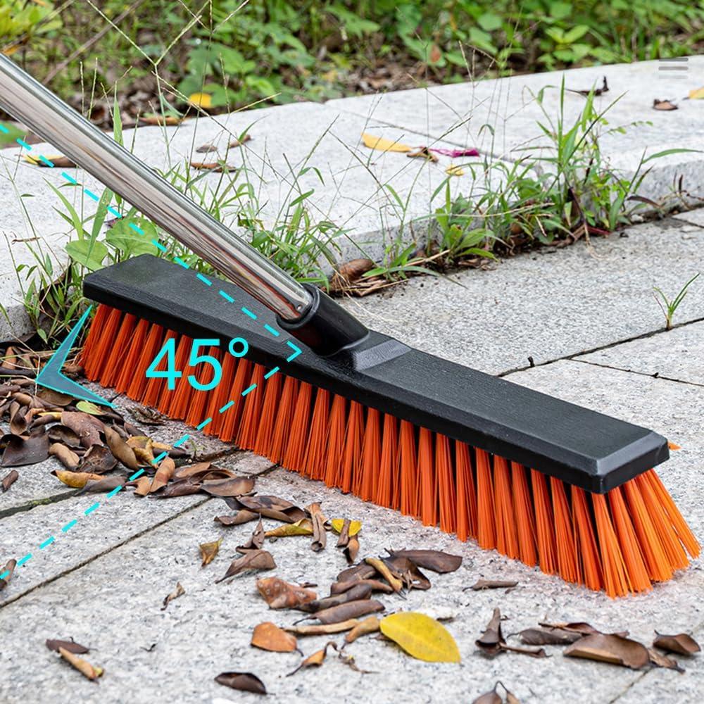 Escoba Exterior Genérico 48cm con Mango de 132cm y Raspador