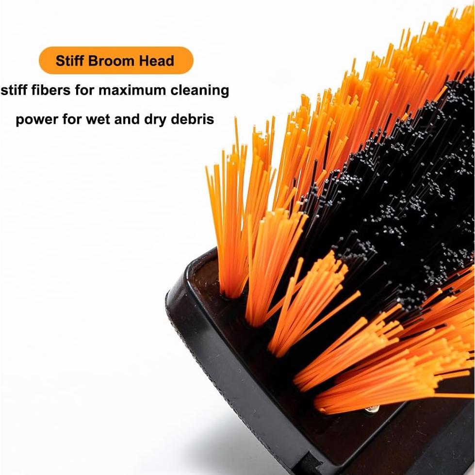 Escoba Exterior Genérico 48cm con Mango de 132cm y Raspador