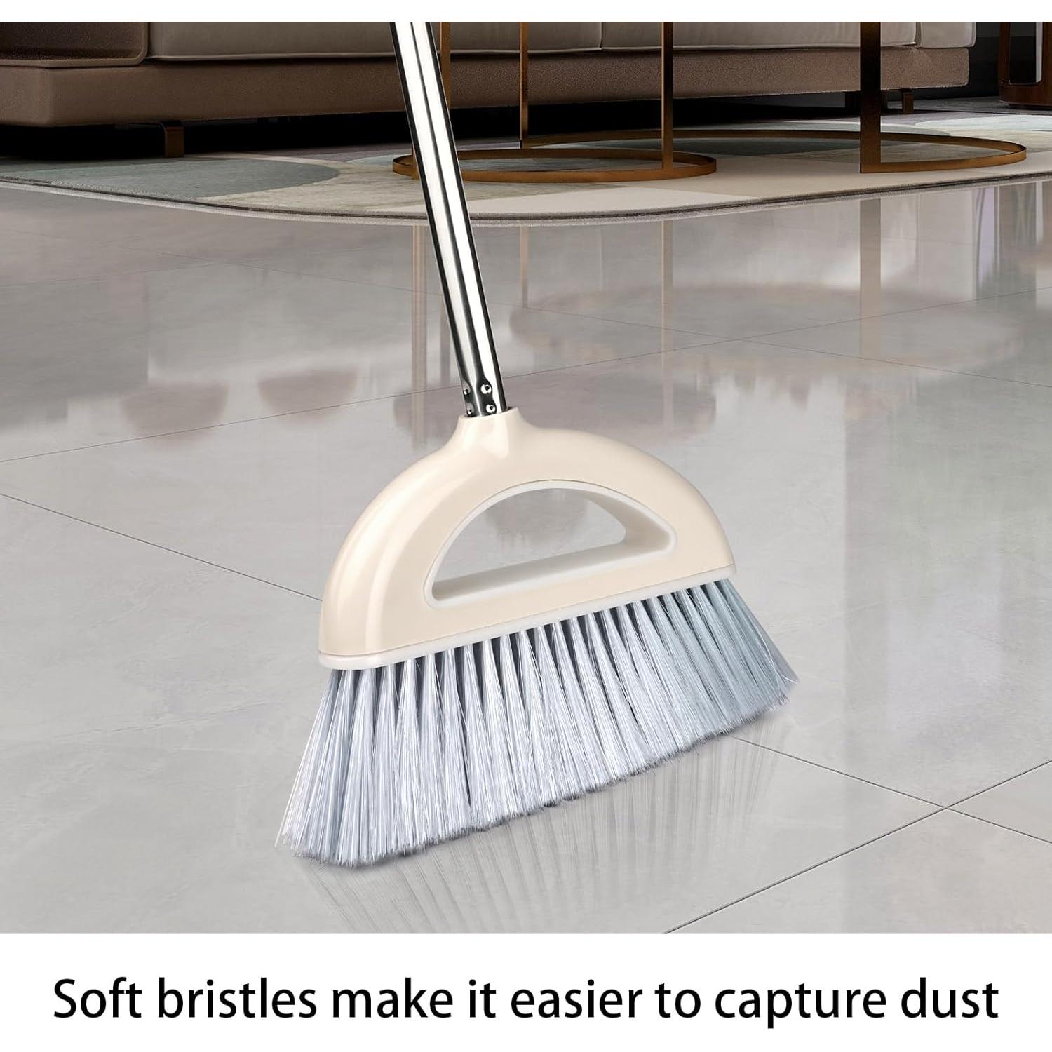 Escoba de Ángulo BAOYINGTE Rosa Claro 149.86 cm para Pisos Duro