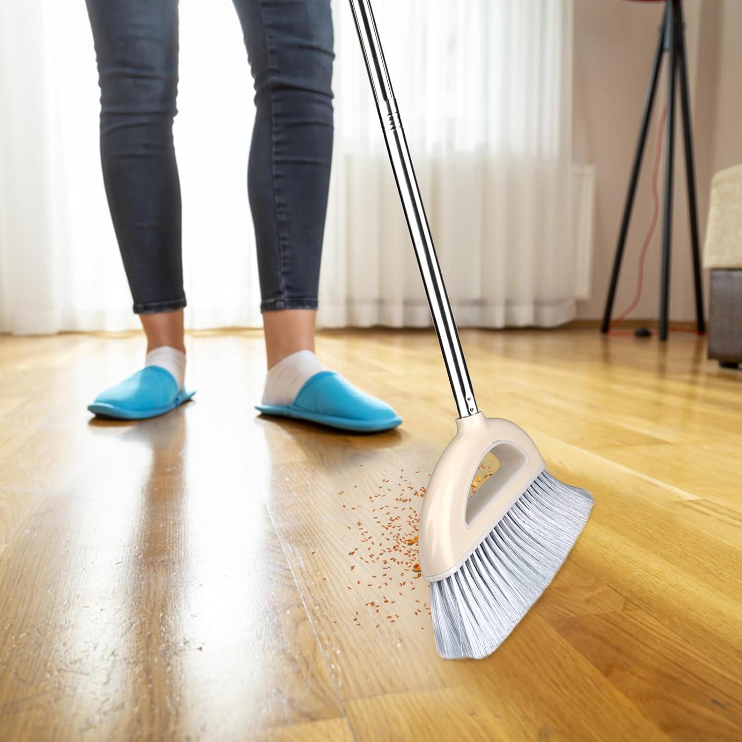 Escoba de Ángulo BAOYINGTE Rosa Claro 149.86 cm para Pisos Duro