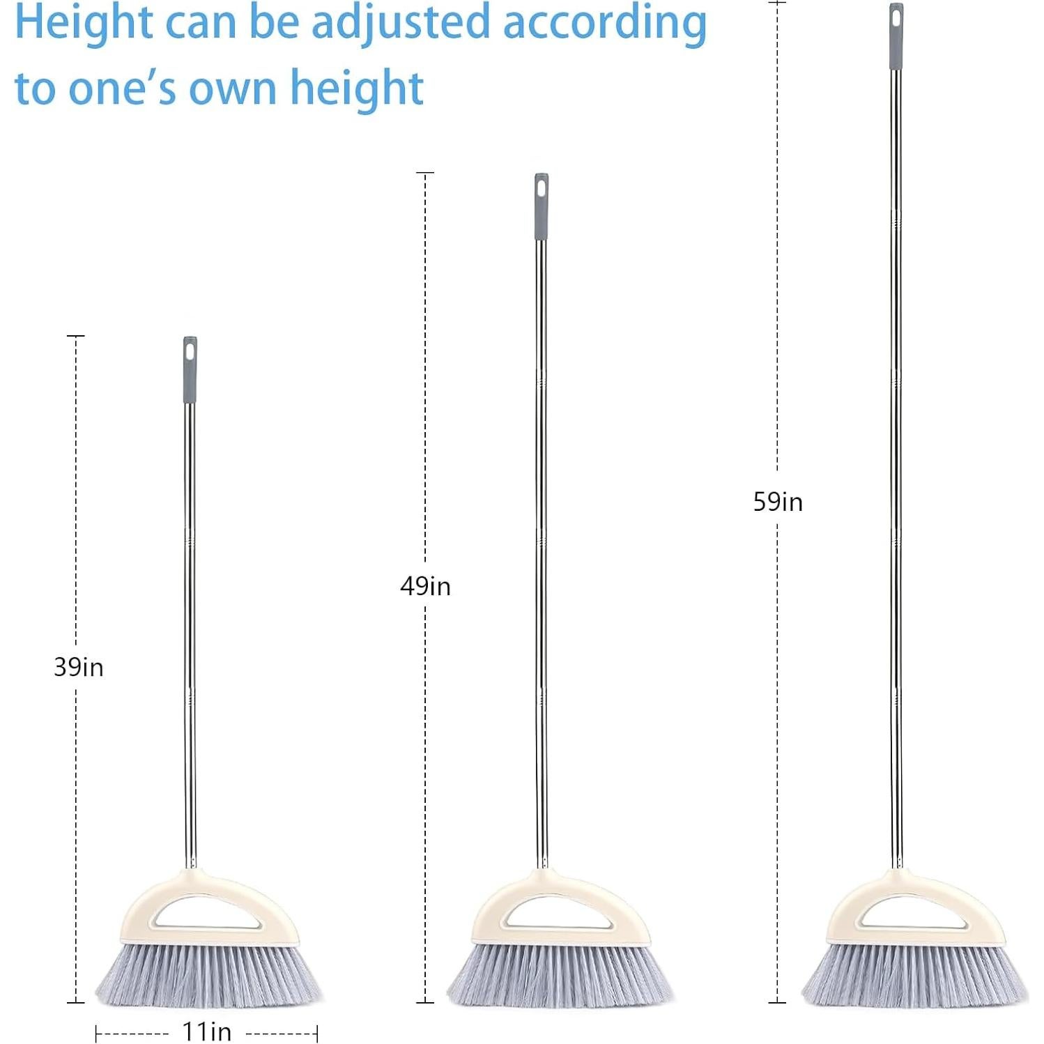 Escoba de Ángulo BAOYINGTE Rosa Claro 149.86 cm para Pisos Duro