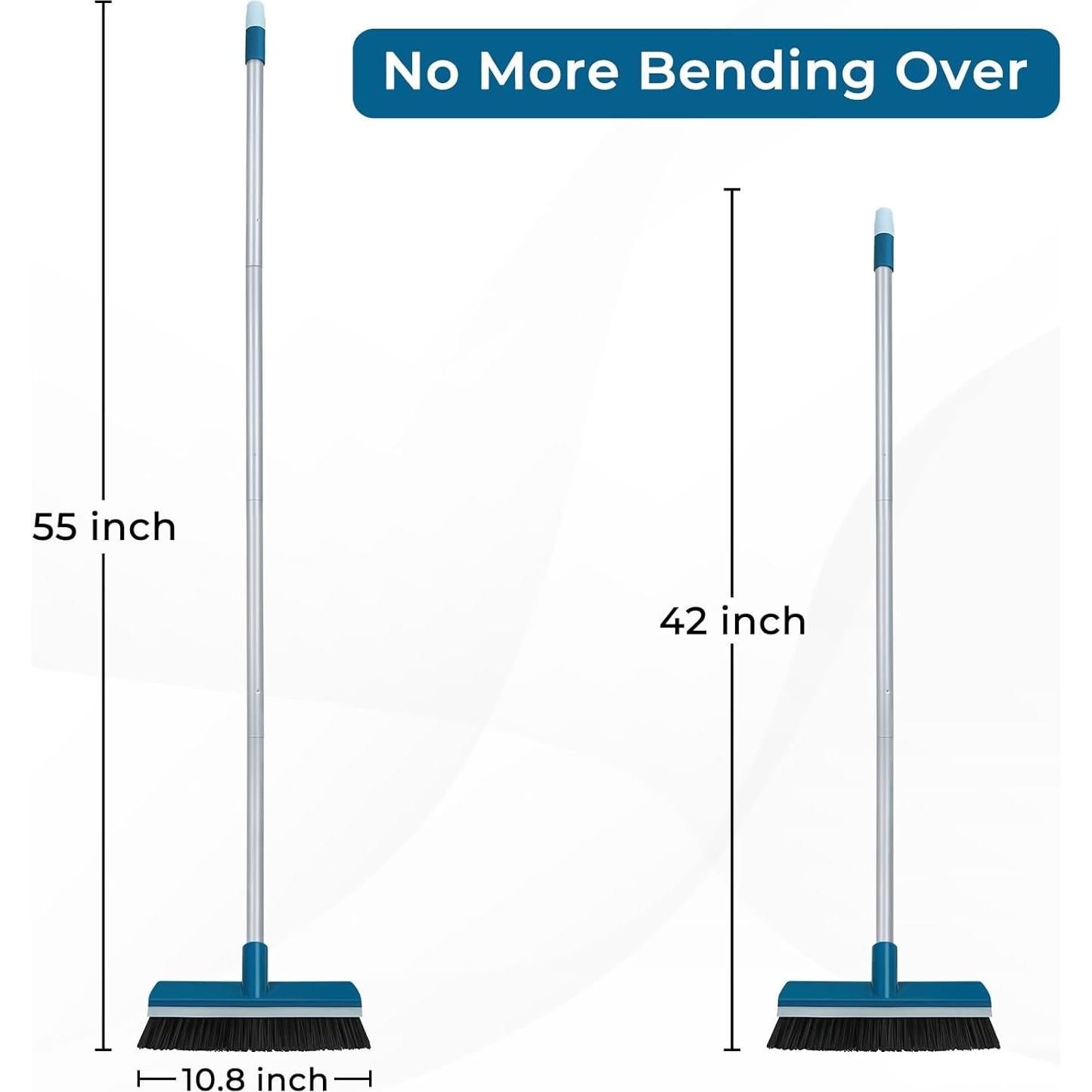 Cepillo de Piso KalTell con Mango Largo 139.7 cm y Raspador